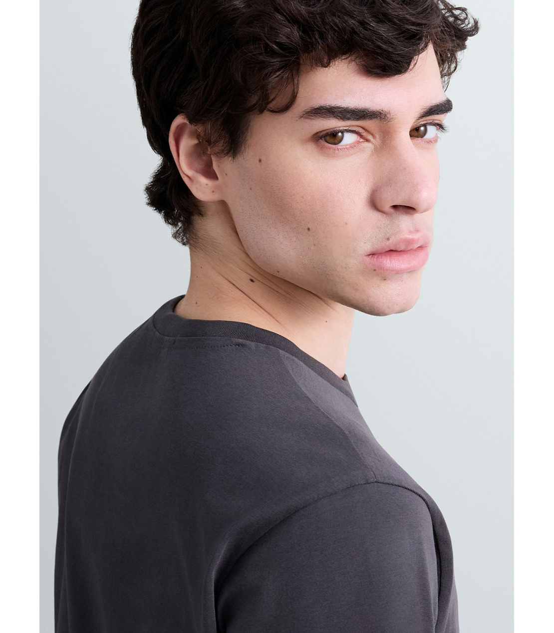 ベーシックジャージーロゴプリント Tシャツ 詳細画像 ダークグレー 5